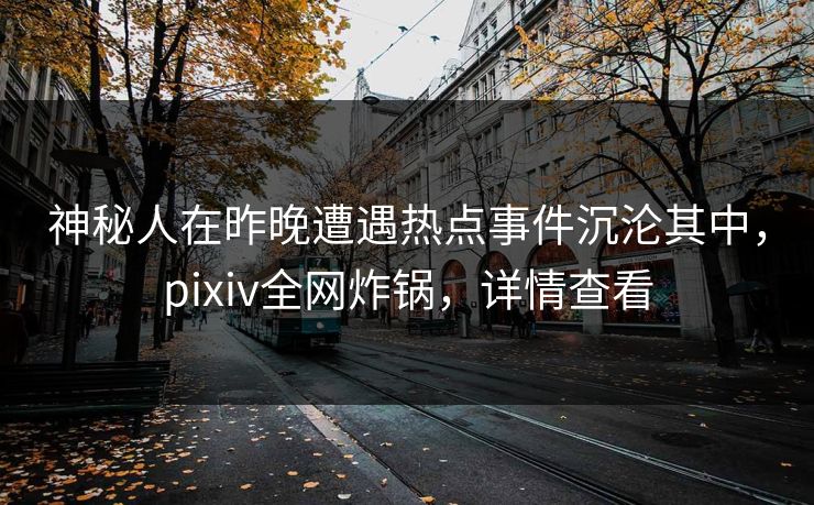 神秘人在昨晚遭遇热点事件沉沦其中，pixiv全网炸锅，详情查看