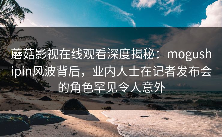 蘑菇影视在线观看深度揭秘：mogushipin风波背后，业内人士在记者发布会的角色罕见令人意外  第1张